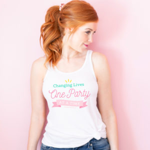 Changing Lives One Party At A Time Racerback Tank Top